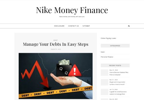 Nike Money Finance – Save money and money will save you