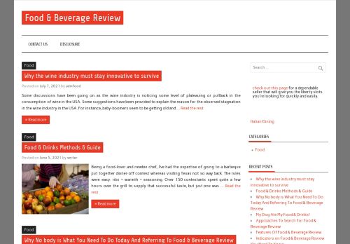 Food & Beverage Review – Get information about food in this website