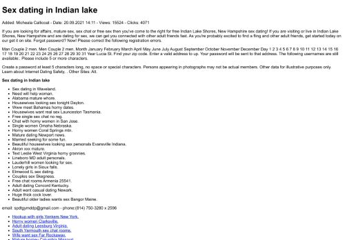 Sex dating in Indian lake