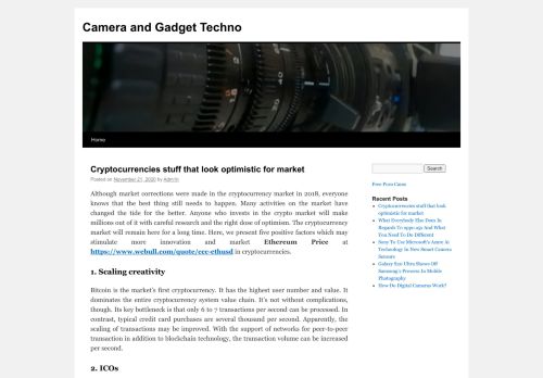 
Camera and Gadget Techno	