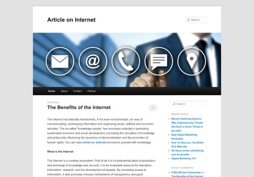 
Article on Internet	