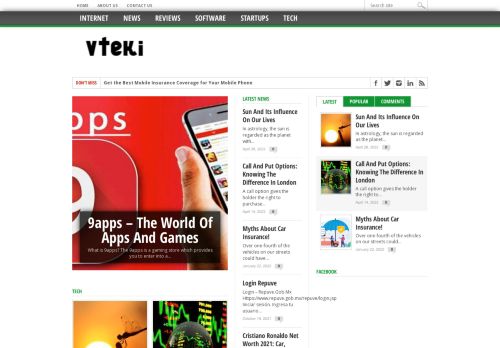 vTeki : Technology Reviews Startups Internet Software and News.
