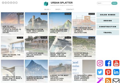 Celebrity Homes, Design, Real Estate, and Construction - Urban Splatter