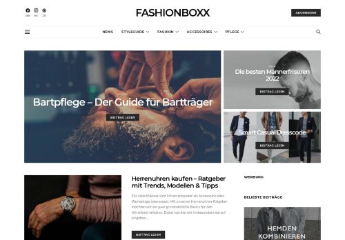 Männer Mode Blog, Fashion & Style für Männer - FASHIONBOXX