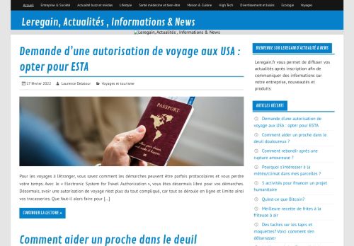 Leregain, Actualités , Informations & News
