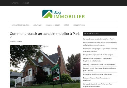 Blog Immo - Le blog immobilier