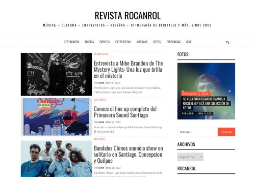 Revista Rocanrol - Música - Cultura - Entrevistas - Reseñas - Fotografía de Recitales y más. Since 2009