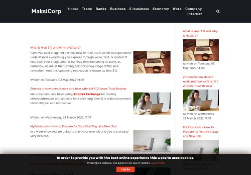 MaksiCorp - business and technology website