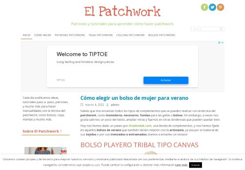 El Patchwork • Patrones y tutoriales para aprender cómo hacer patchwork