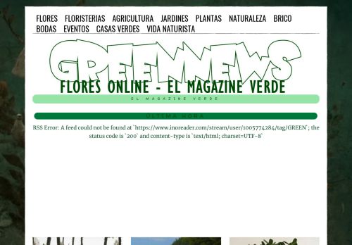 GREENNEWS - FLORES ONLINE - EL MAGAZINE VERDE