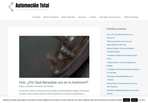 Automocion Total - Sitio web que ofrece informacion sobre todo lo relacionado con innovaciones en vehiculos a combustible, electricos y de distintas tecnologias