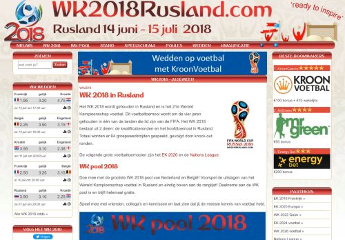 WK 2018 Rusland - speelschema, stand, uitslagen