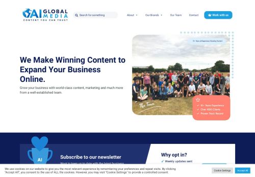 We Make Winning Content to Expand Your Business Online. - AI Global Media Ltd