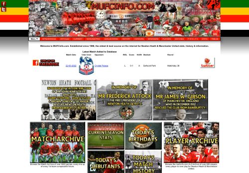 MUFCINFO.COM - History & Stats of Manchester United FC.
