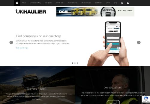 UK Haulier - Road Haulage Services Directory, Road Haulage News, HGV Driver Jobs, Used Truck Classifieds, Freight Quotes, Traffic Updates, HGV Insurance

