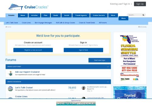 Cruise News, Forums, Packing List, Travel Agents, Groups, Blogs and Planning Resources - CruiseCrazies
