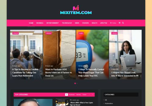 MixItem- News, Sports, Business, Fashion Entertainment, TV, Tech, Gaming Everything
