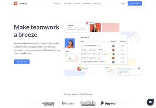 Workast | The Best Project Management Tool for Slack Teams - Try it Today!

