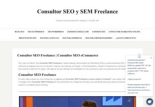 Consultor SEO Freelance | Consultor SEO eCommerce - Consultor SEO y SEM Freelance - juanluismora.es
