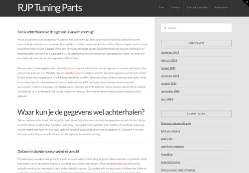 RJP Tuning Parts | Alles Over Auto Onderdelen
