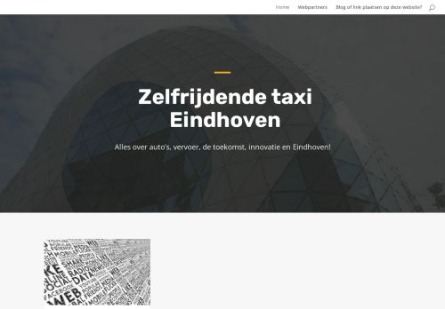 Zelfrijdende taxi Eindhoven – Alles over vervoer en innovatie!