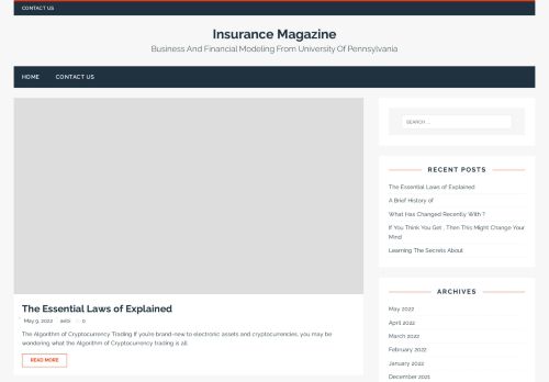Insurance Magazine – Business And Financial Modeling From University Of Pennsylvania
