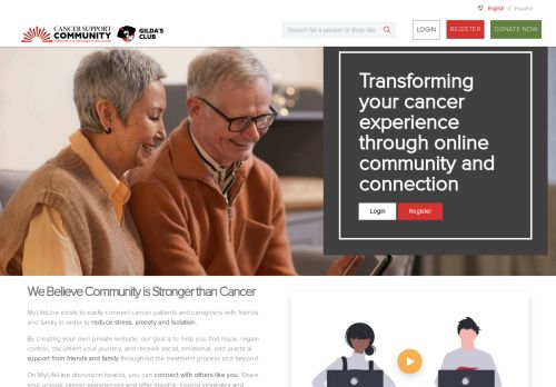 
                  MyLifeLine | transform cancer experiences with community connections            