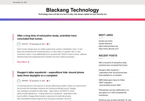 Blackang Technology - Technology news and tips are here to stay. Lets always update for your favorite one
