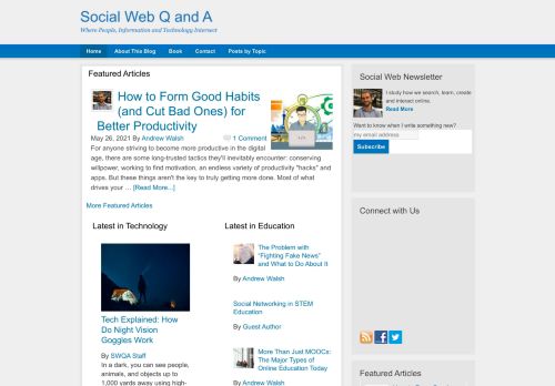 Social Web Q and A — Where People, Information and Technology Intersect