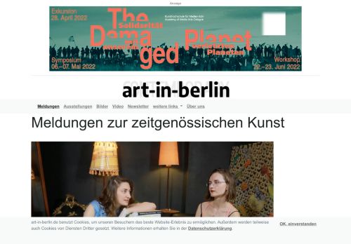 art in berlin | Meldungen Termine Ausstellungen Video zeitgenössische Kunst in Berlin