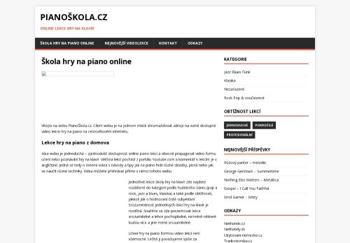 Pianoškola.cz – Online lekce hry na klavír