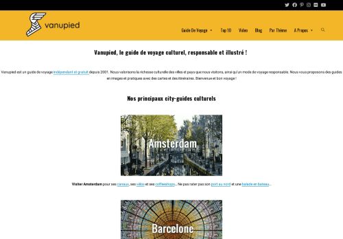 Vanupied, city-guide culturel et touristique : Barcelone, Lyon, Rome...