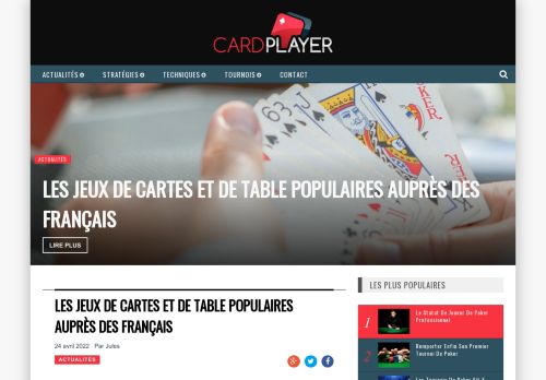 CardPlayer - Le blog des amateurs de Poker