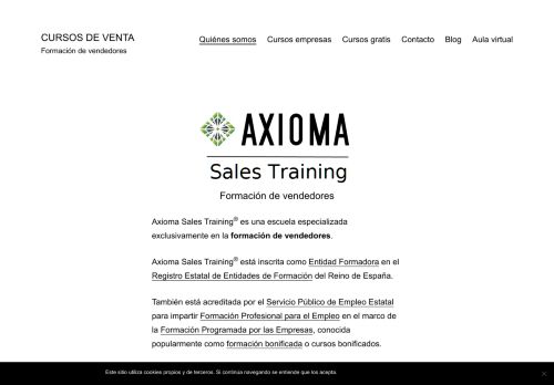 Formación de vendedores Axioma Sales Training