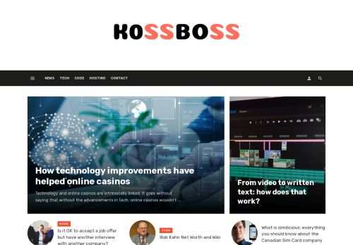 Kossboss - Boss of hosting, internet & tech knowledge - Kossboss