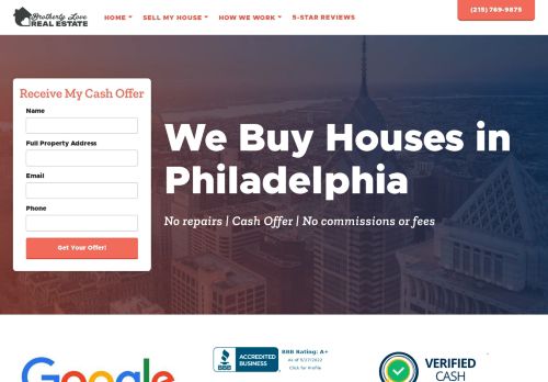 We Buy Houses Philadelphia - Brotherly Love Real Estate
