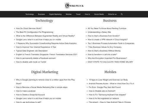 Wikipluck - Technology News Updates & Guest Posts on Technology
