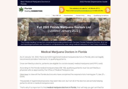 Florida Marijuana Doctors List - Updated January 2022
