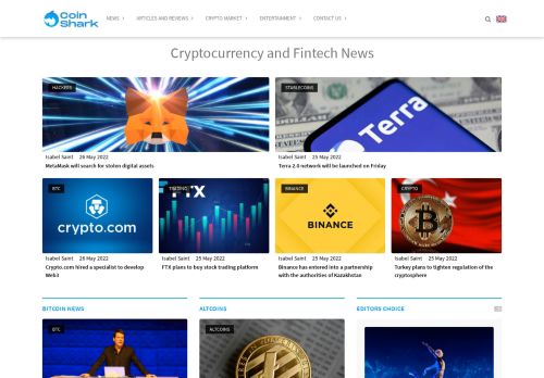 Bitcoin | Cryptocurrency | Fintech | Blockchain | CoinShark News

