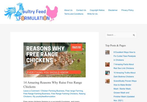 POULTRY FEED FORMULATION
