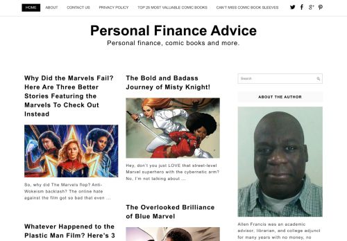 Personal Finance Advice - Personal finance, comic books and more.