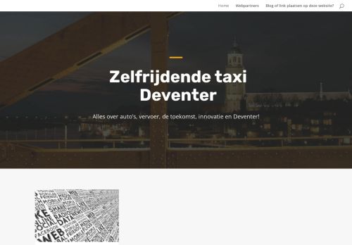 Zelfrijdende taxi Deventer – Alles over vervoer en innovatie!