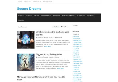 Secure Dreams | Business, Finance and Tips Blog