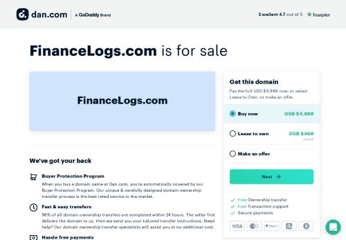 The domain name FinanceLogs.com is for sale | Dan.com