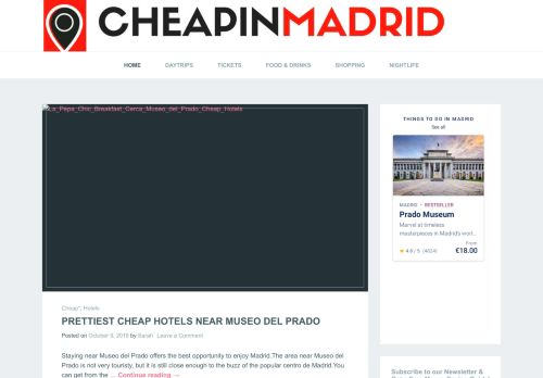 The Cheap In Madrid Blog - Madrid Unleashed.On Budget!
