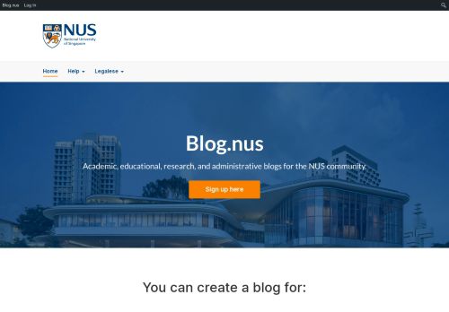 Blog.nus – Academic, educational, research, and administrative blogs for the NUS community.
