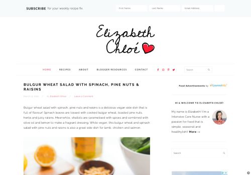 Elizabeth Chloé | Simple, Seasonal and Healthy(ish)
