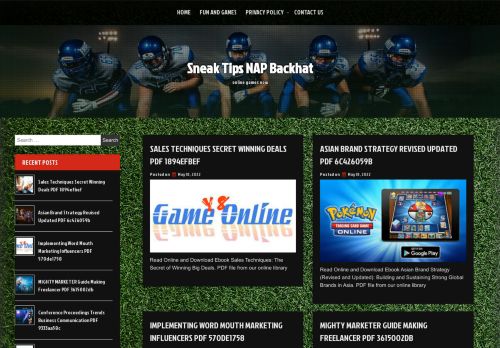 Sneak Tips NAP Backhat – online games now