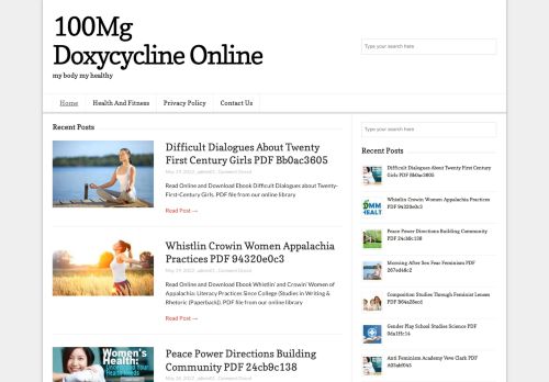 100Mg Doxycycline Online – my body my healthy