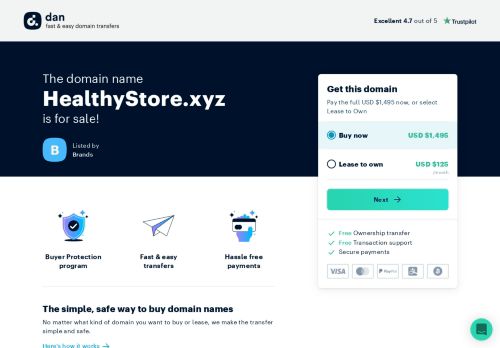 The domain name HealthyStore.xyz is for sale | Dan.com